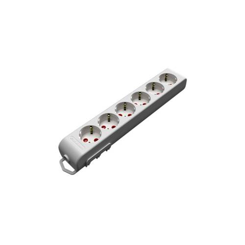 6 Gang Earthed Group Socket(Child Protec.) (2 Mt)