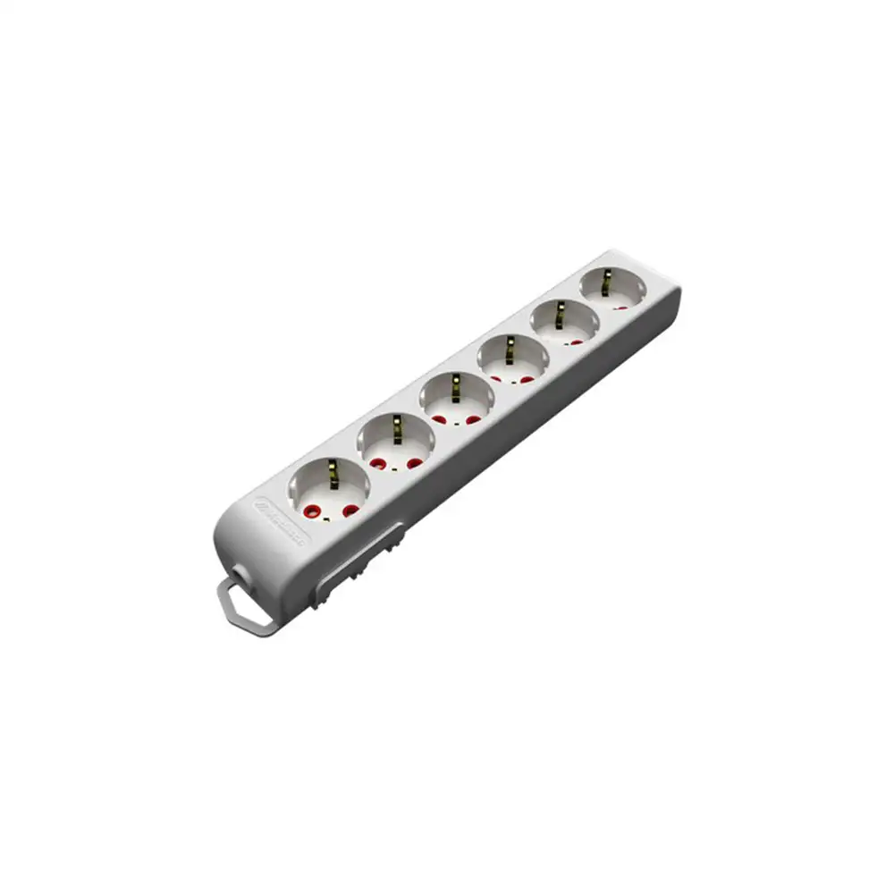 6 Gang Earthed Group Socket(Child Protec.) (2 Mt)