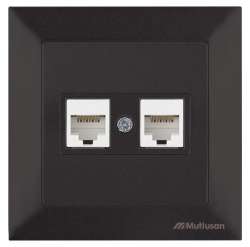 Candela Data Prizi 2*Rj45 (Cat6) Beyaz - Thumbnail