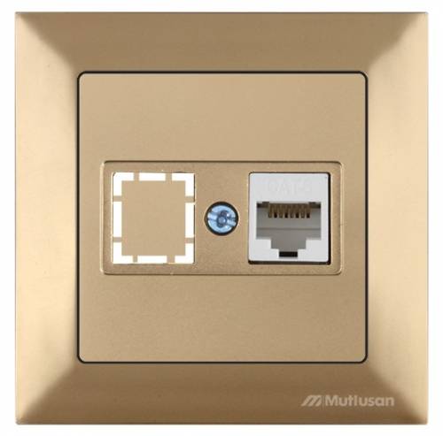 Candela Data Socket 1*Rj45 (Cat6) White