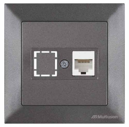 Candela Data Socket 1*Rj45 (Cat6) White
