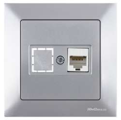 Candela Data Socket 1*Rj45 (Cat6) White - Thumbnail