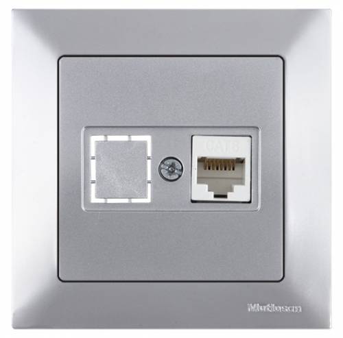 Candela Data Socket 1*Rj45 (Cat6) White