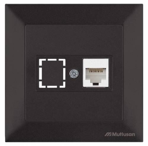 Candela Data Socket 1*Rj45 (Cat6) White