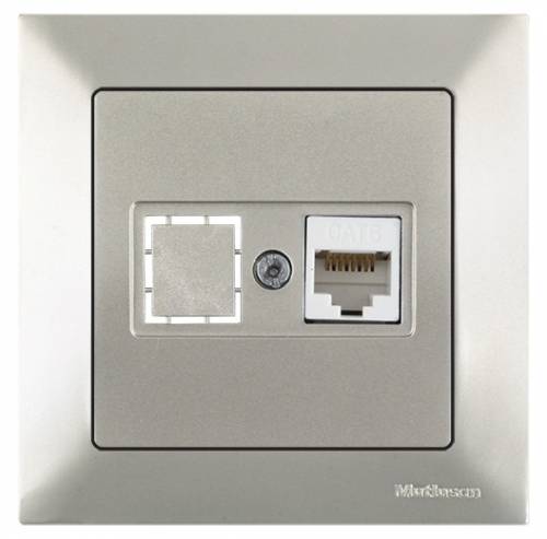 Candela Data Socket 1*Rj45 (Cat6) White