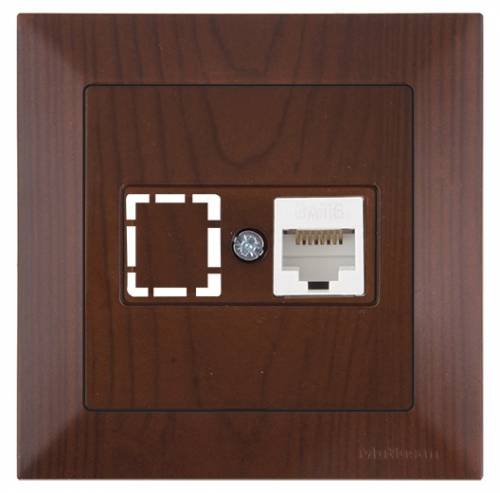 Candela Data Socket 1*Rj45 (Cat6) White