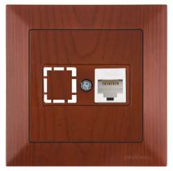 Candela Data Socket 1*Rj45 (Cat6) White - Thumbnail
