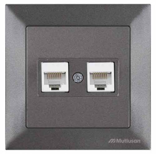 Candela Розетка компьютерная 2*RJ45 (Cat5e), белый цвет
