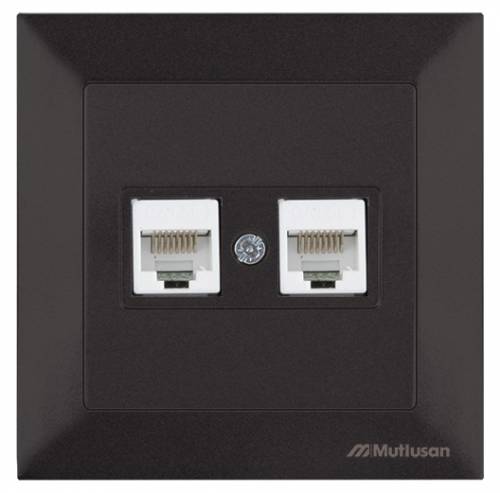 Candela Розетка компьютерная 2*RJ45 (Cat5e), белый цвет