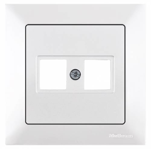 Candela Data Socket 2*Rj45 (Without Connector) White