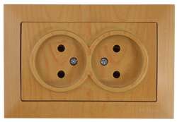 Candela Double Socket Non-Earthed White - Thumbnail