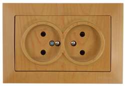 Candela Double Socket with UPS (French) White - Thumbnail