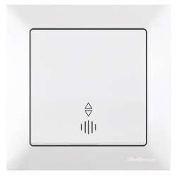 Candela Illuminated One (220V) Gang Two Way Switch White - Easy Connection - Thumbnail