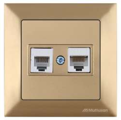 Candela Telephone Data Socket (Rj12 Cat5E) White - Thumbnail