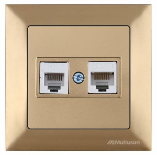 Candela Telephone Data Socket (Rj12 Cat5E) White