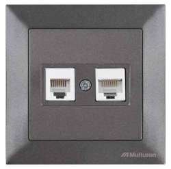 Candela Telephone Data Socket (Rj12 Cat5E) White - Thumbnail
