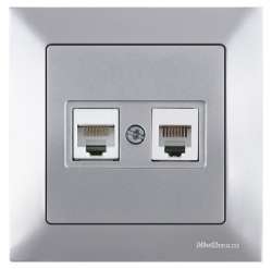 Candela Telephone Data Socket (Rj12 Cat5E) White - Thumbnail