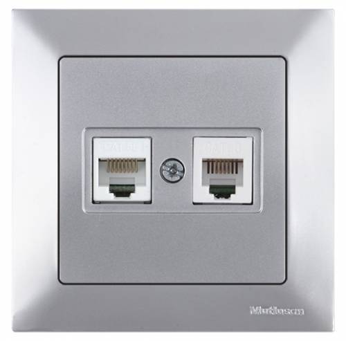 Candela Telephone Data Socket (Rj12 Cat5E) White