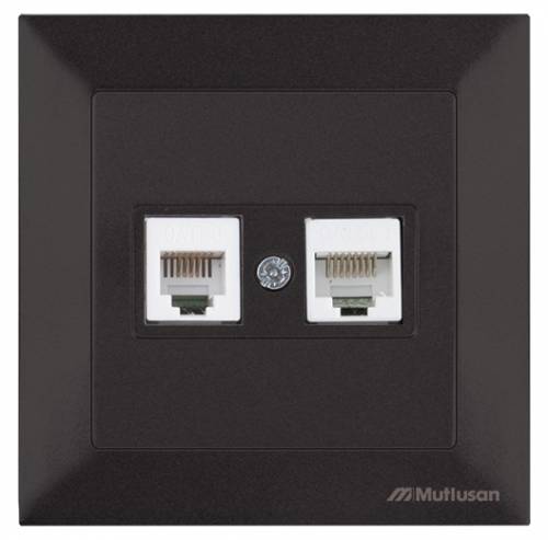 Candela Telephone Data Socket (Rj12 Cat5E) White