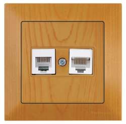Candela Telephone Data Socket (Rj12 Cat5E) White - Thumbnail