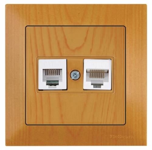 Candela Telephone Data Socket (Rj12 Cat5E) White