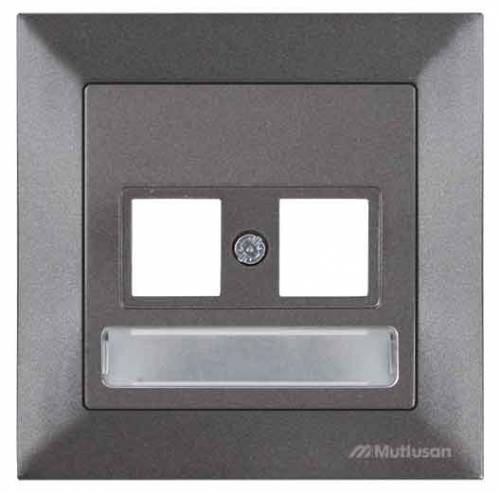 Candela Telephone Data Socket with Label (Without Connector) White