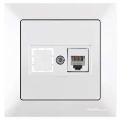 Candela Telephone Socket 1Xrj12 White - Thumbnail