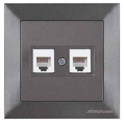 Candela Telephone Socket 2Xrj12 White