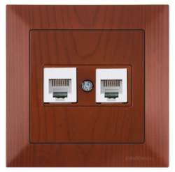 Candela Telephone Socket 2Xrj12 White - Thumbnail