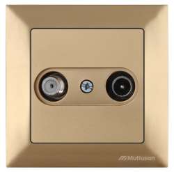 Candela TV/SAT Socket (Dead End) White - Thumbnail