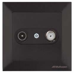 Candela TV/SAT Socket (Dead End) White - Thumbnail