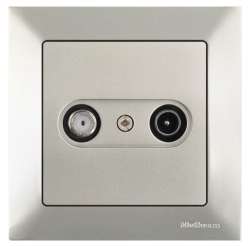 Candela TV/SAT Socket (Dead End) White - Thumbnail