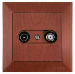 Candela TV/SAT Socket (Dead End) White - Thumbnail