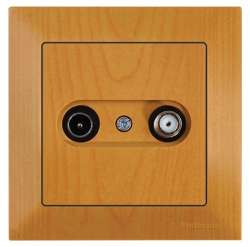 Candela TV/SAT Socket (Dead End) White - Thumbnail