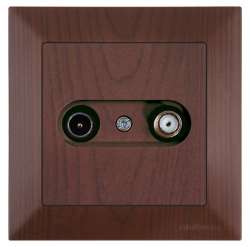 Candela TV/SAT Socket (Dead End) White - Thumbnail
