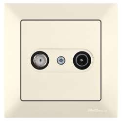 Candela TV/SAT Socket (Through) 4Db/F Con. White - Thumbnail