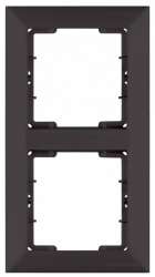Candela White 2 Gang Vertical Frame - Thumbnail