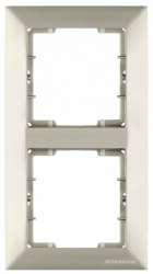 Candela White 2 Gang Vertical Frame - Thumbnail