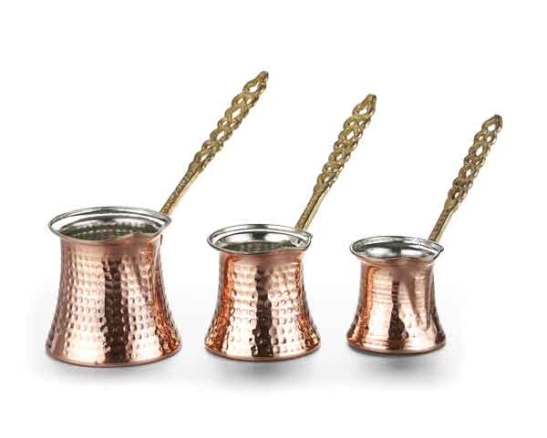 Ensemble de cafetière en cuivre