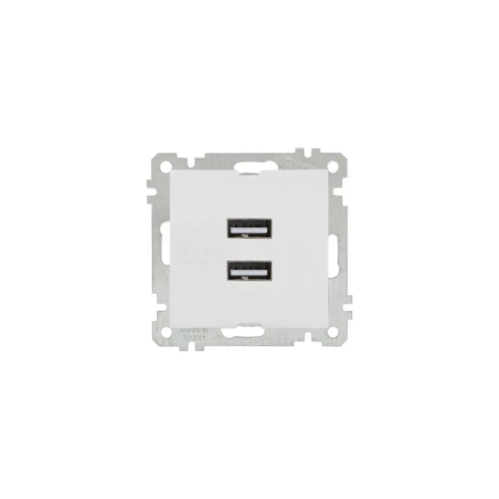 Daria Double Usb Charge Socket White