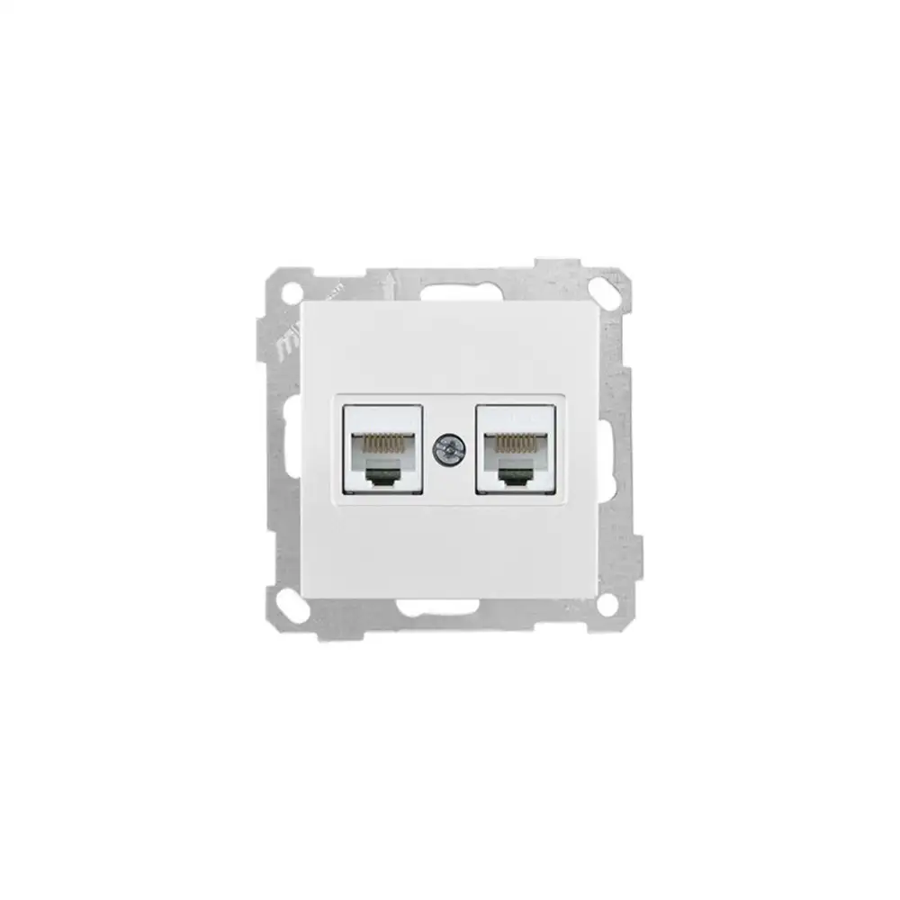 Data Prizi 2*Rj45 (Cat5E) Beyaz - Thumbnail