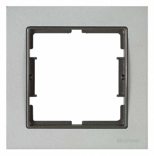 Elitra Chrome 1 Gang Frame Mat Aluminium-Smoked