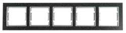Elitra Corian 1 Gang Frame Black Quartz-Silver - Thumbnail