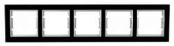 Elitra Glass 1 Gang Frame Black-Silver - Thumbnail