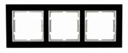 Elitra Glass 1 Gang Frame Black-Silver - Thumbnail