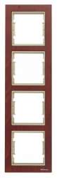 Elitra Wood 2 Gang Vertical Frame Cherry-Satin - Thumbnail