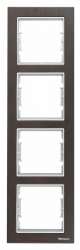 Elitra Wood 2 Gang Vertical Frame Venge-Silver - Thumbnail
