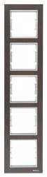 Elitra Wood 2 Gang Vertical Frame Venge-Silver - Thumbnail