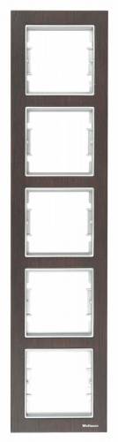 Elitra Wood 2 Gang Vertical Frame Venge-Silver
