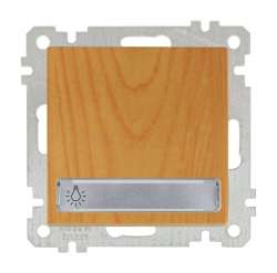 Illuminated 1 G 1 W Switch With Label (Push Plate) White with Screw - Thumbnail